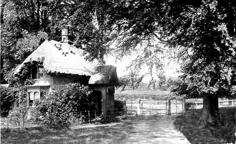 The Holt Street gate lodge viewed from the coach road in Fredville Park in1905