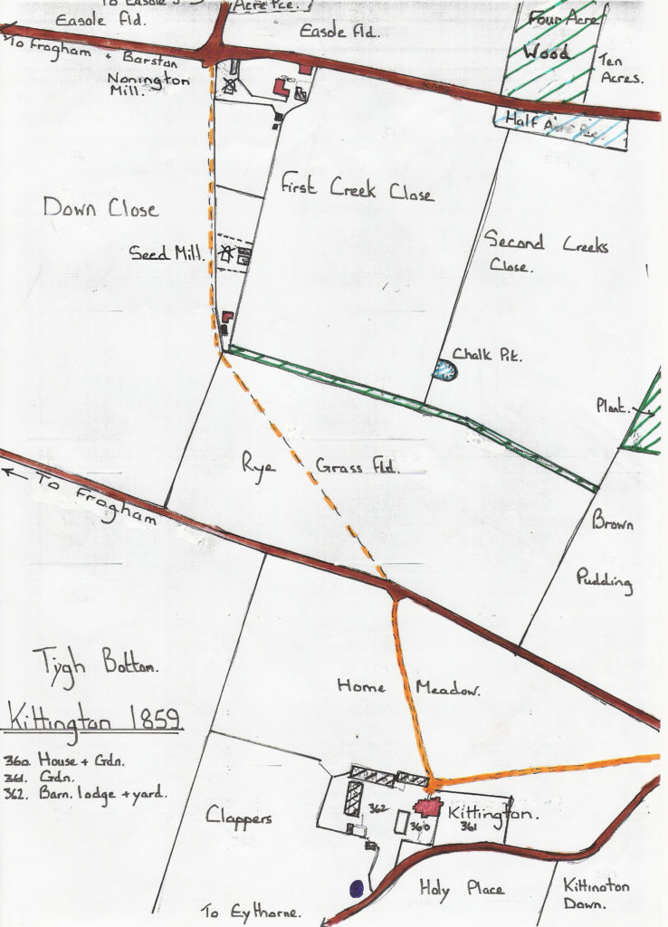 1859 tythe Kittington area