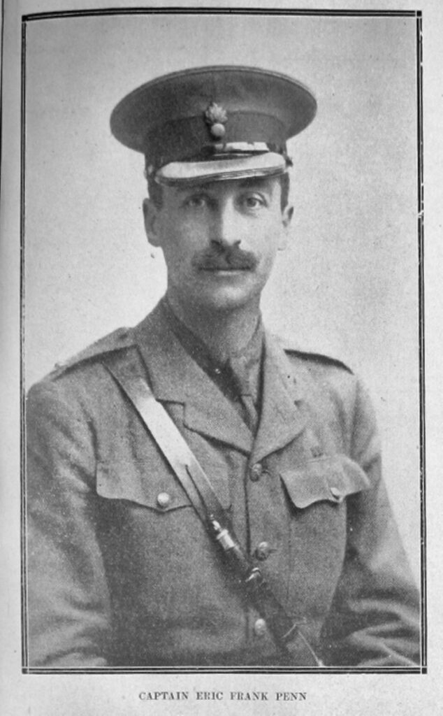 Captain Eric Frank Penn of the Grenadier Guards, who was killed on 18th October, 1915, during the Battle of Loos.