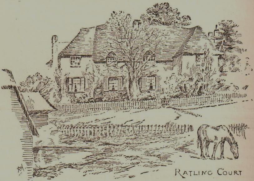 A 1913 sketch of Ratling Court from "A saunter through Kent with pen and pencil" by Charles Igglesden