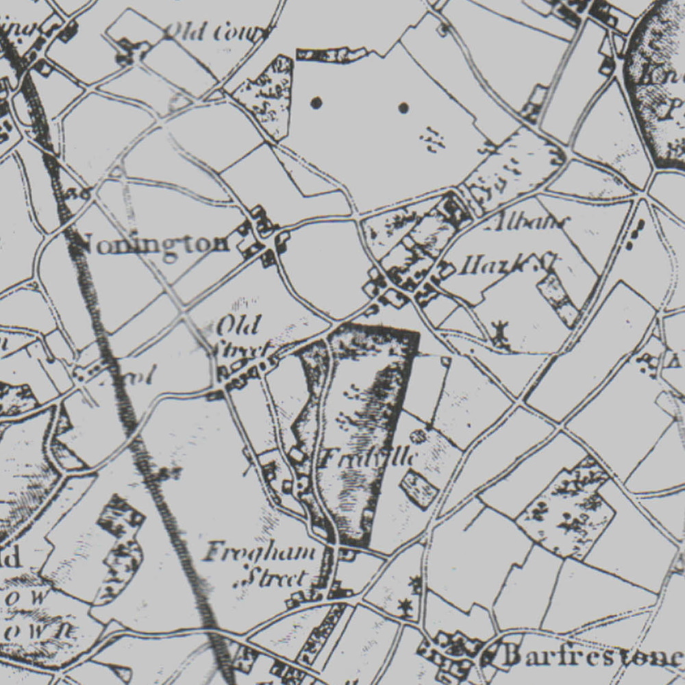 1815 map of Nonington button