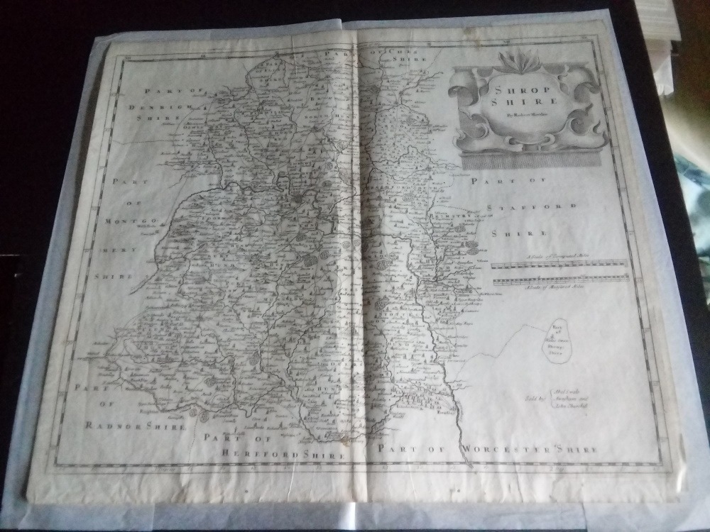 Shropshire by Robert Morden for Camden's Britannia, 1722.
£35  